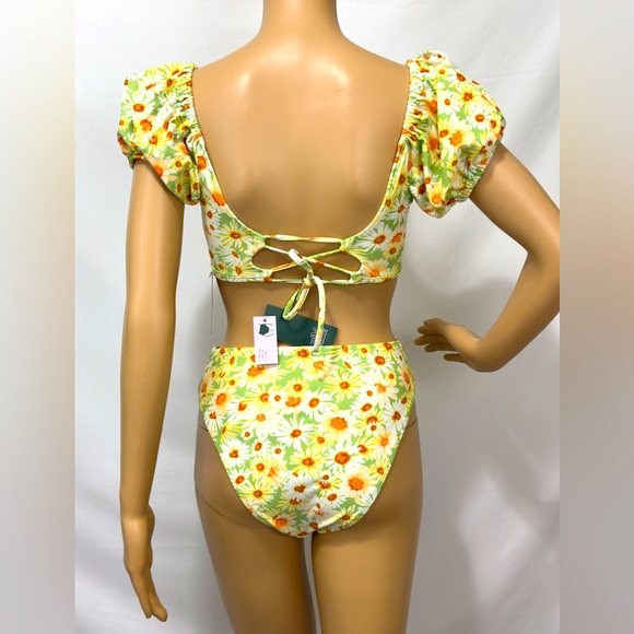 Wild fable Daisy Floral Bikini Bottom High Waist & Leg Cheeky XXS - Picture 5 of 8